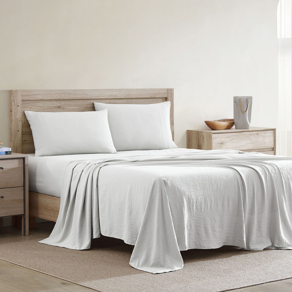 Ardor Boudoir Waterproof Bed Sheet w/ Pillowcase Set White