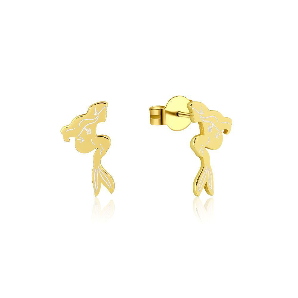 Couture Kingdom 12mm Gold Disney Princess The Little Mermaid Stud Earrings