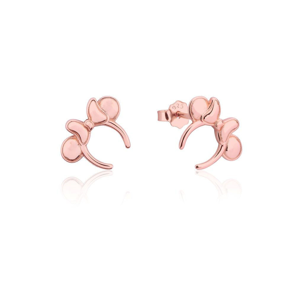 Couture Kingdom 10mm Rose Gold Disney Minnie Mouse Headband Stud Earrings
