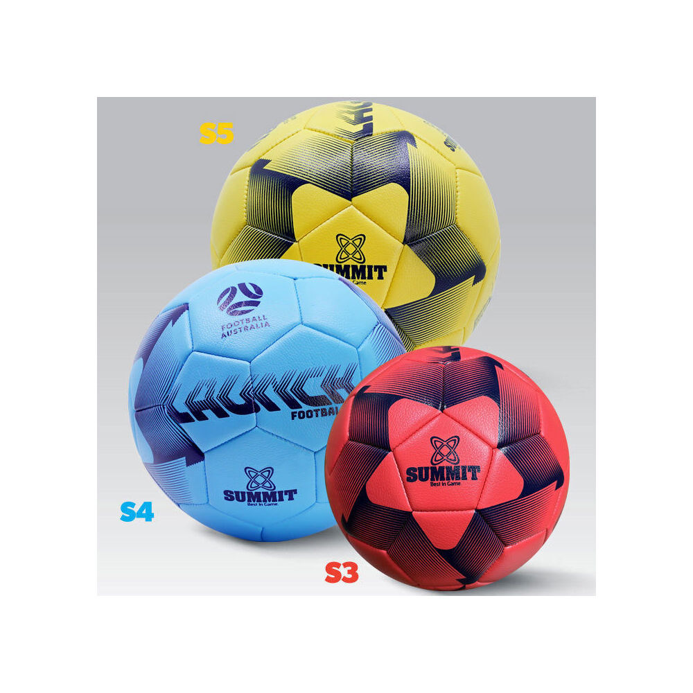 Football Australia Summit Launch Soccer Ball Size 5 - Yellow (2 Pack) — image 4