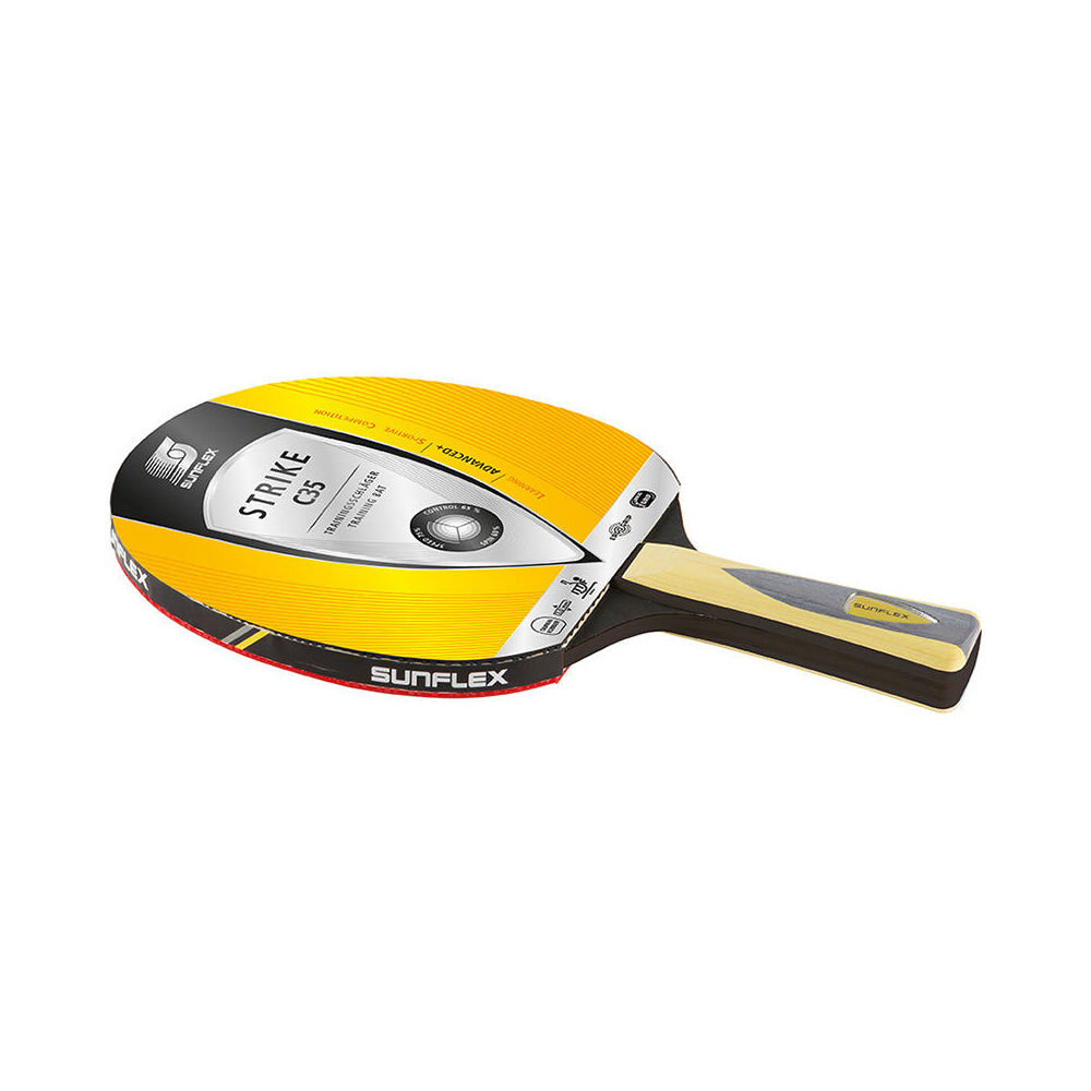 Sunflex 2mm Sponge Pips In Strike C35 Table Tennis Bat/Paddle Balanced Feel