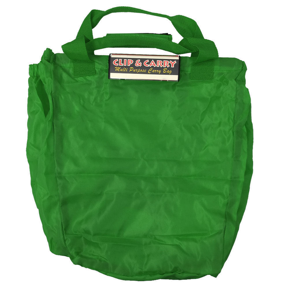 NLZ Multi Purpose Clip + Carry Bag for Shopping Trolley Waterproof Compact Green (2 Pack) — image 2