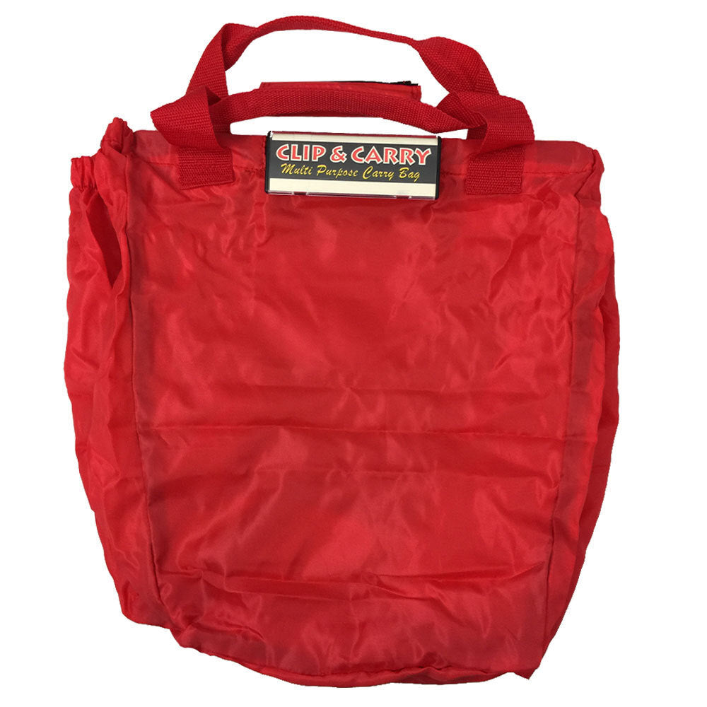NLZ Multi Purpose Clip + Carry Bag for Shopping Trolley Waterproof Compact Red (4 Pack) — image 3