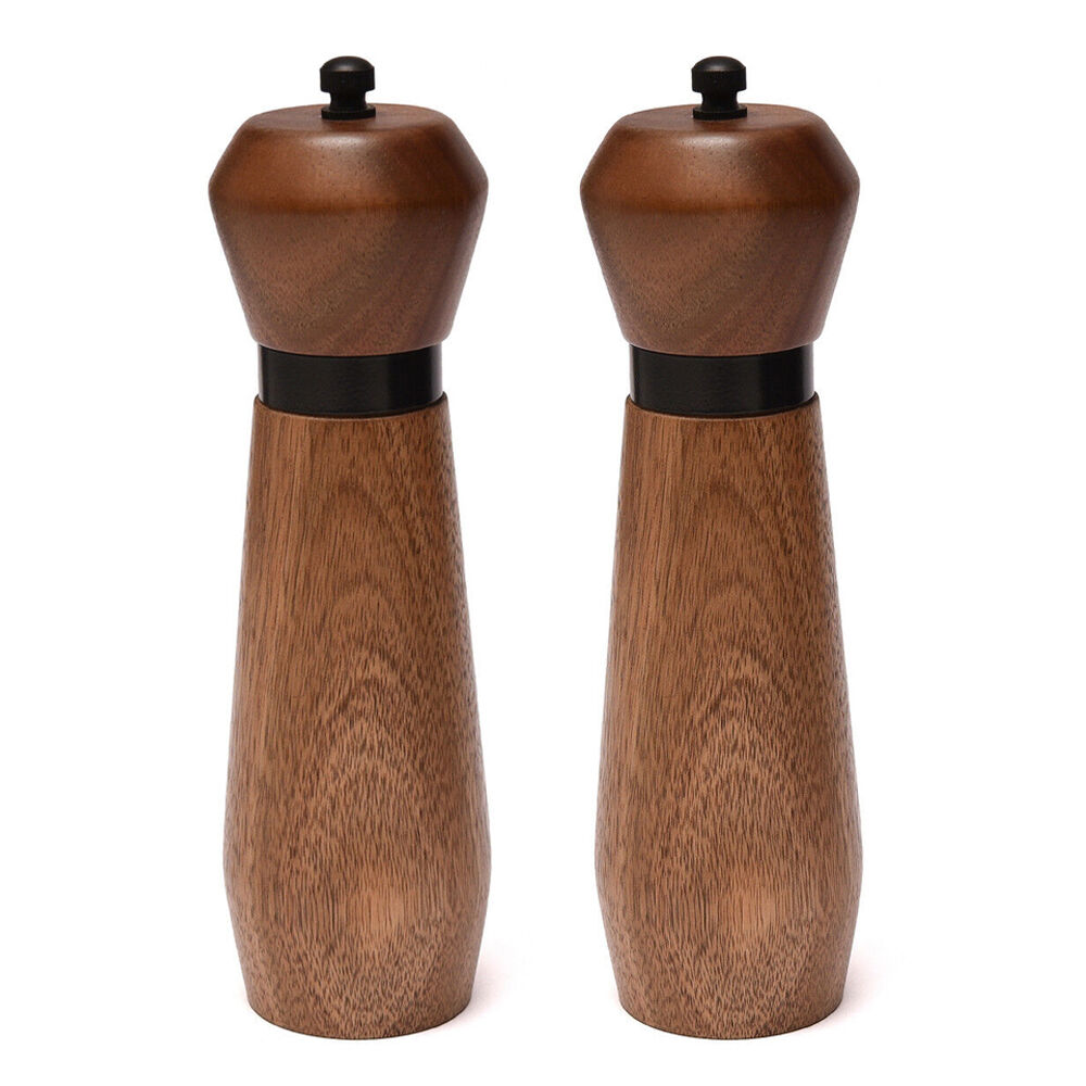 ST. Claire Acacia and Stainless Steel Salt Pepper Grinder Spice Mill 18cm (2 Pack)