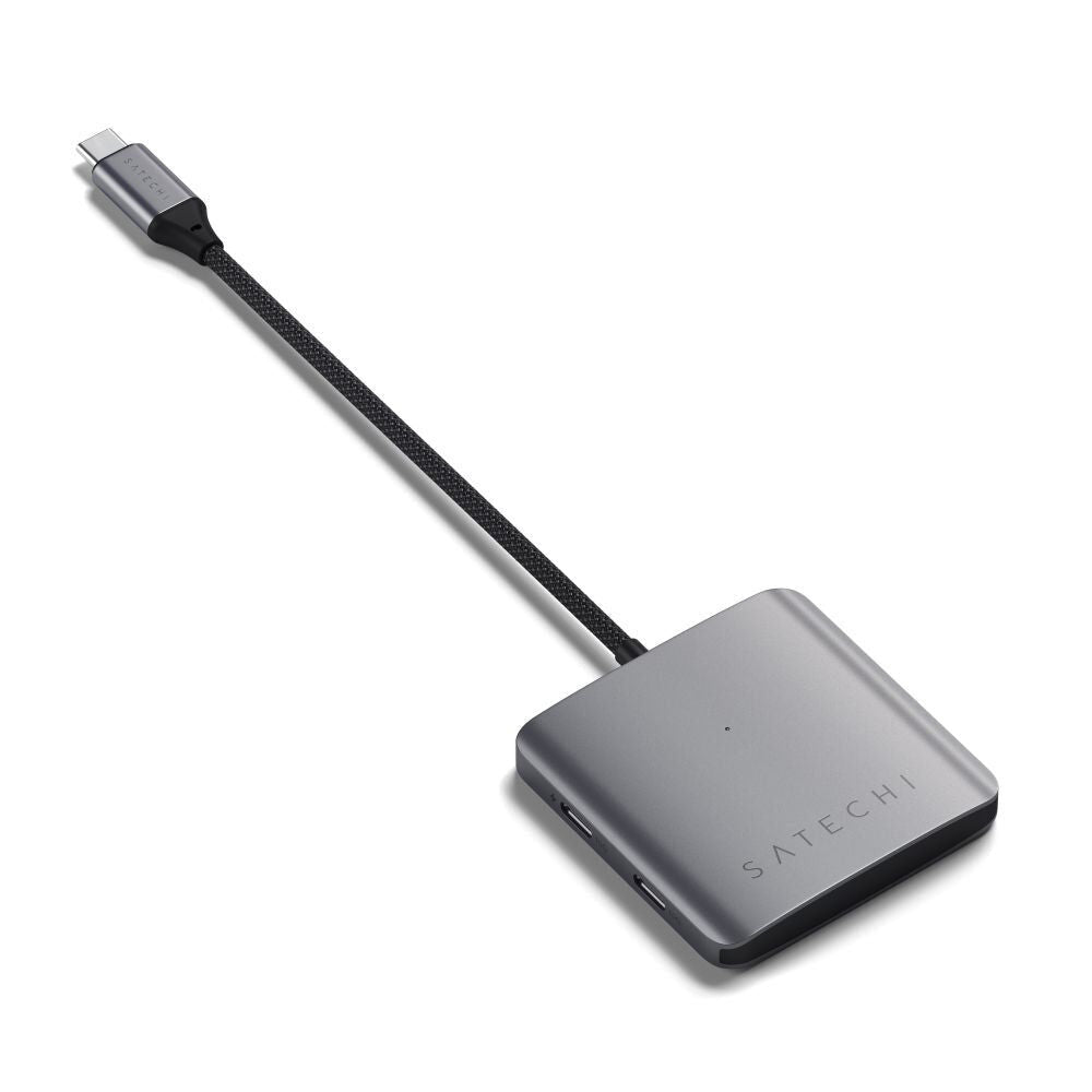Satechi 4-Port USB-C Hub w/ Power Delivery 100W Travel-Friendly Adapter Grey — image 3