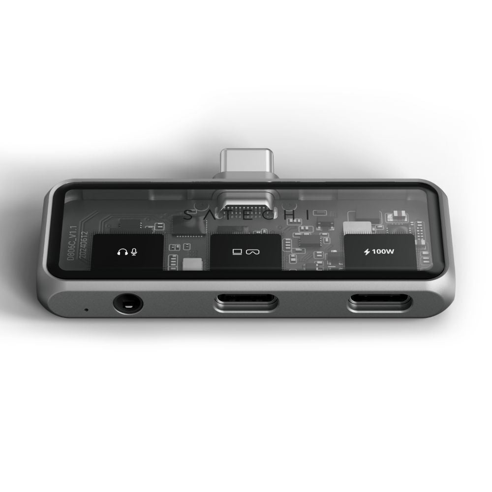 Satechi Mobile XR Hub w/ Audio Type-C Docking Station OTG Adapter Space Grey — image 2