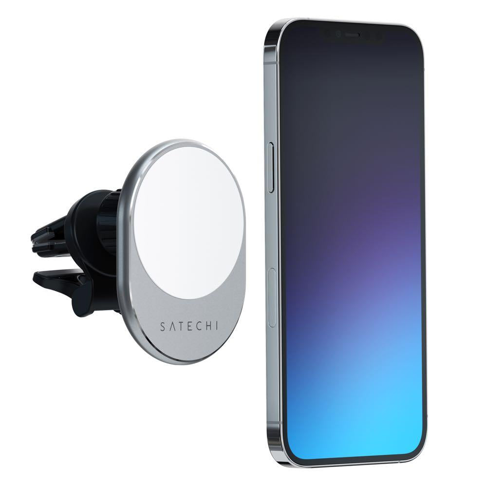 Satechi Magnetic Qi Wireless Car Charger for MagSafe iPhone 13/12/11 Space Grey — image 2