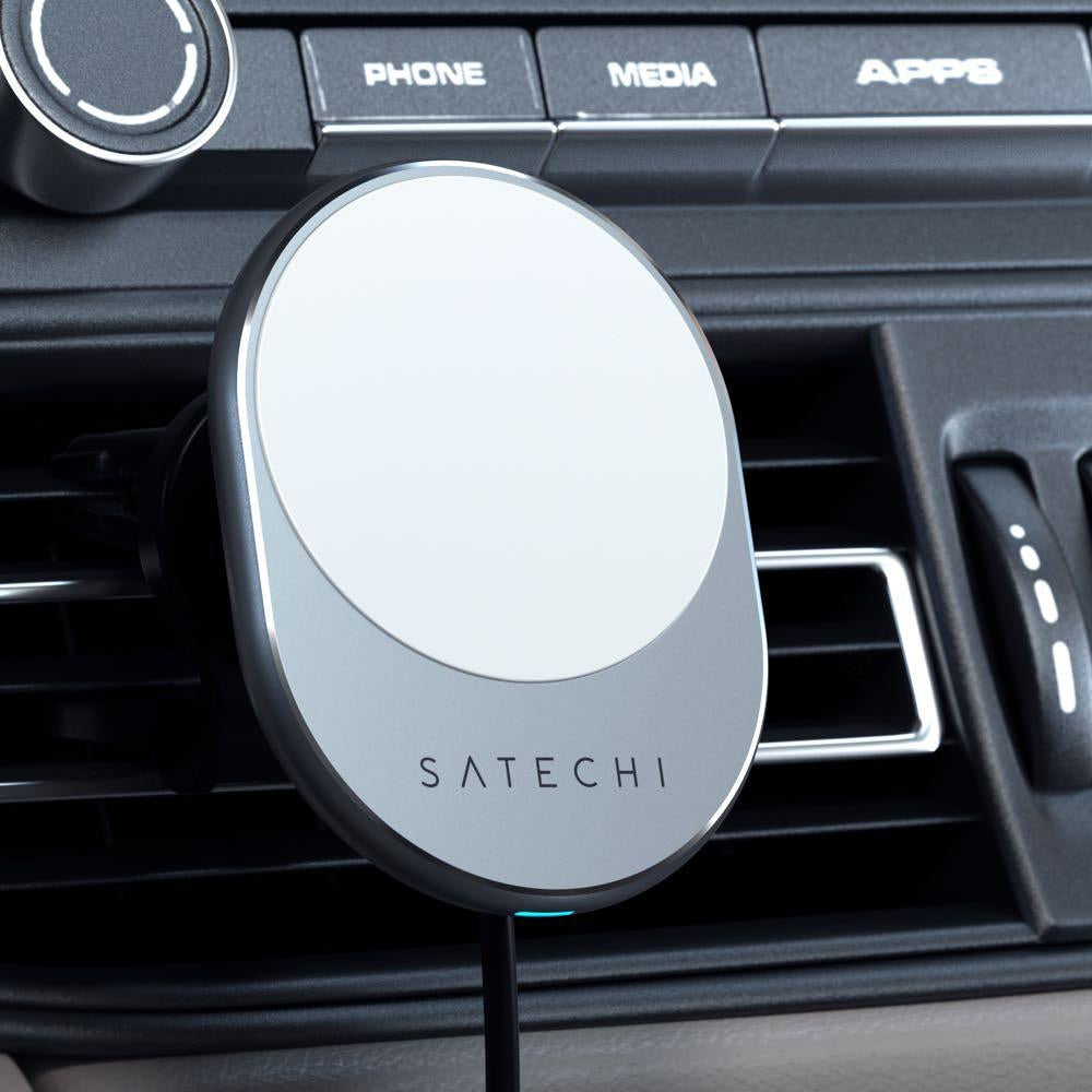 Satechi Magnetic Qi Wireless Car Charger for MagSafe iPhone 13/12/11 Space Grey — image 5