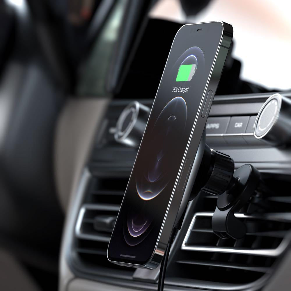 Satechi Magnetic Qi Wireless Car Charger for MagSafe iPhone 13/12/11 Space Grey — image 6