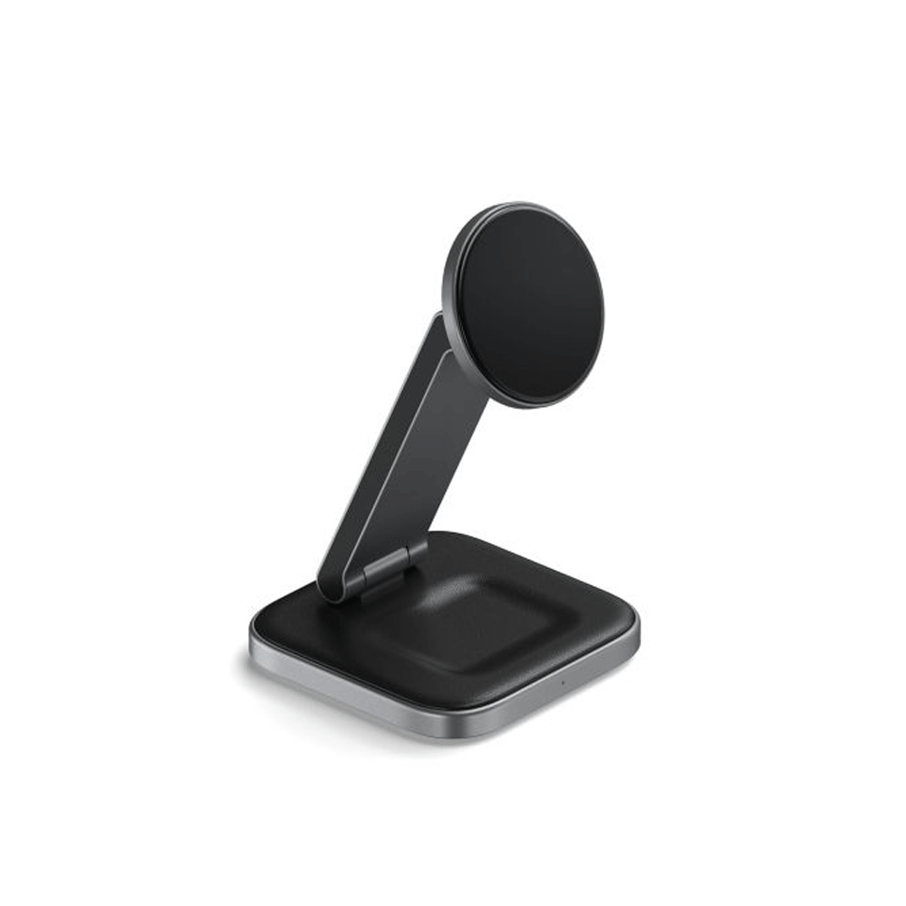 Satechi 2in1 Wireless Charging Stand Qi2 For Apple Watch/iPhone/AirPods BLK — image 2