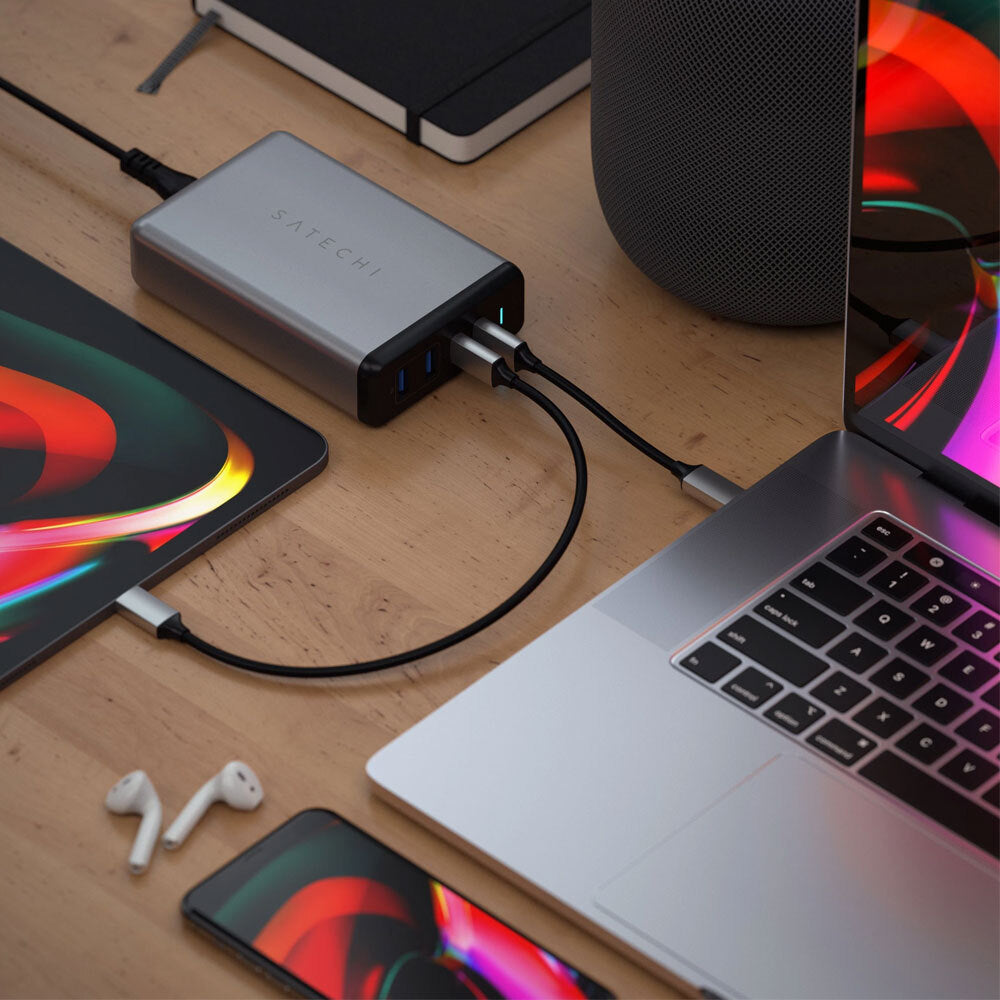 Satechi 108W Pro Usb-c/usb-a Charging Port Multi-Port Desktop Charger Space Grey — image 5