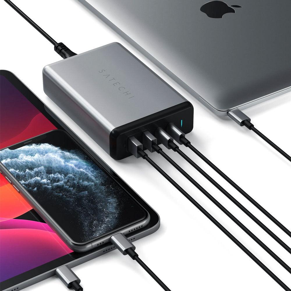 Satechi 108W Pro Usb-c/usb-a Charging Port Multi-Port Desktop Charger Space Grey — image 4
