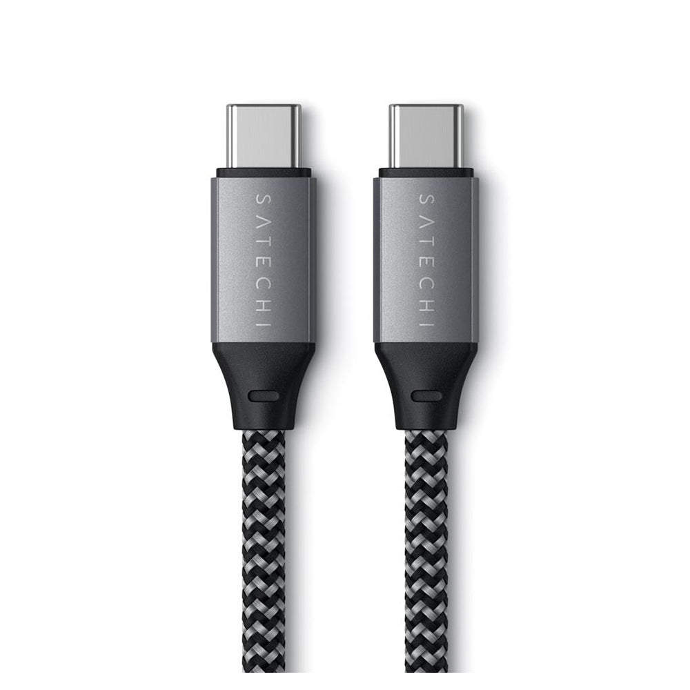 Satechi USB-C to USB-C 25cm Braided Short Charging Cable For Phones/MacBook Grey — image 2