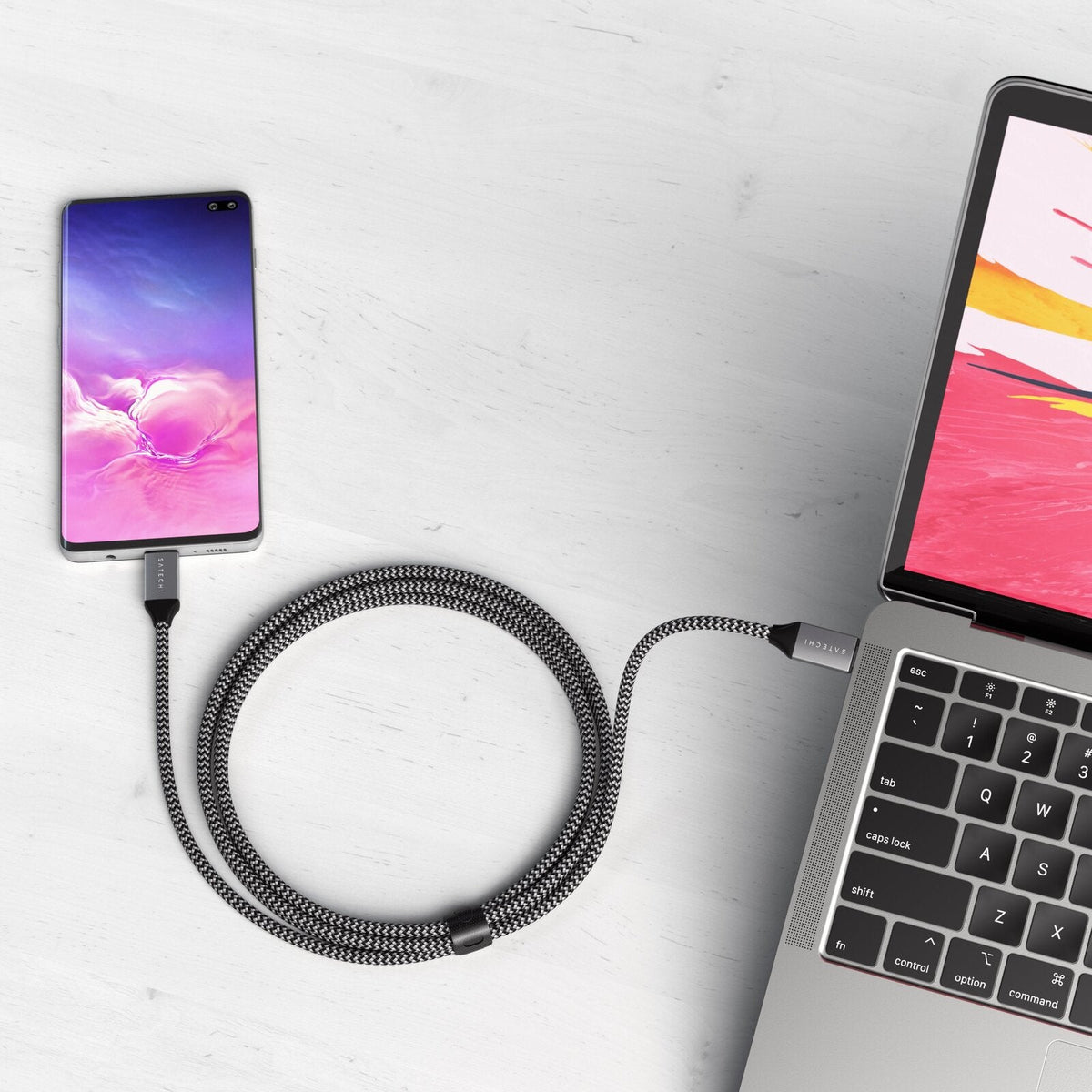 Satechi 2m Charging Cable USB-C 100W 480 Mbps Speed for Smartphones Charger — image 8