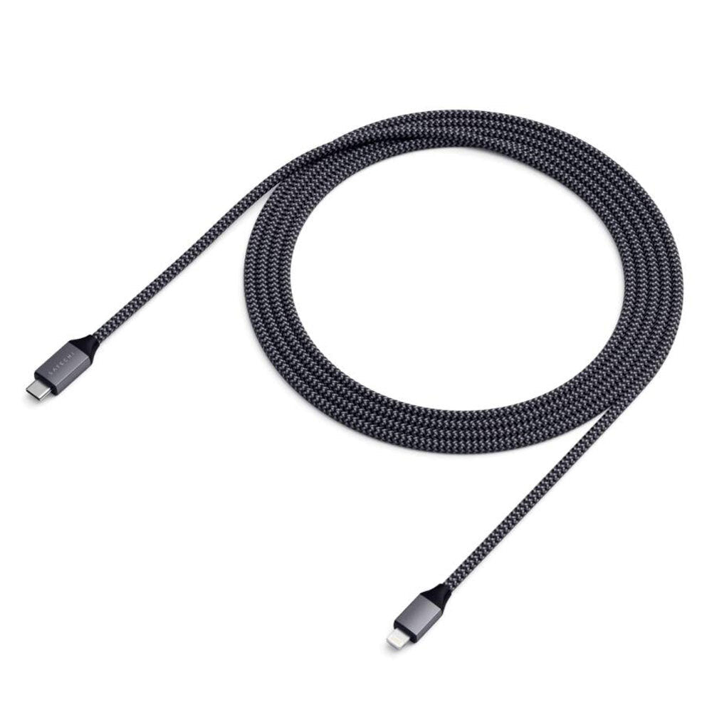 Satechi 1.8m USB-C w/ Lightning MFI-Certified Cable for Apple iPhone Space Grey — image 3