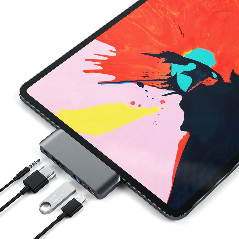 Satechi USB-C Mobile Pro Hub Adapter/Splitter w/ 4K Hdmi/usb 3.0 Port Space Grey — image 5
