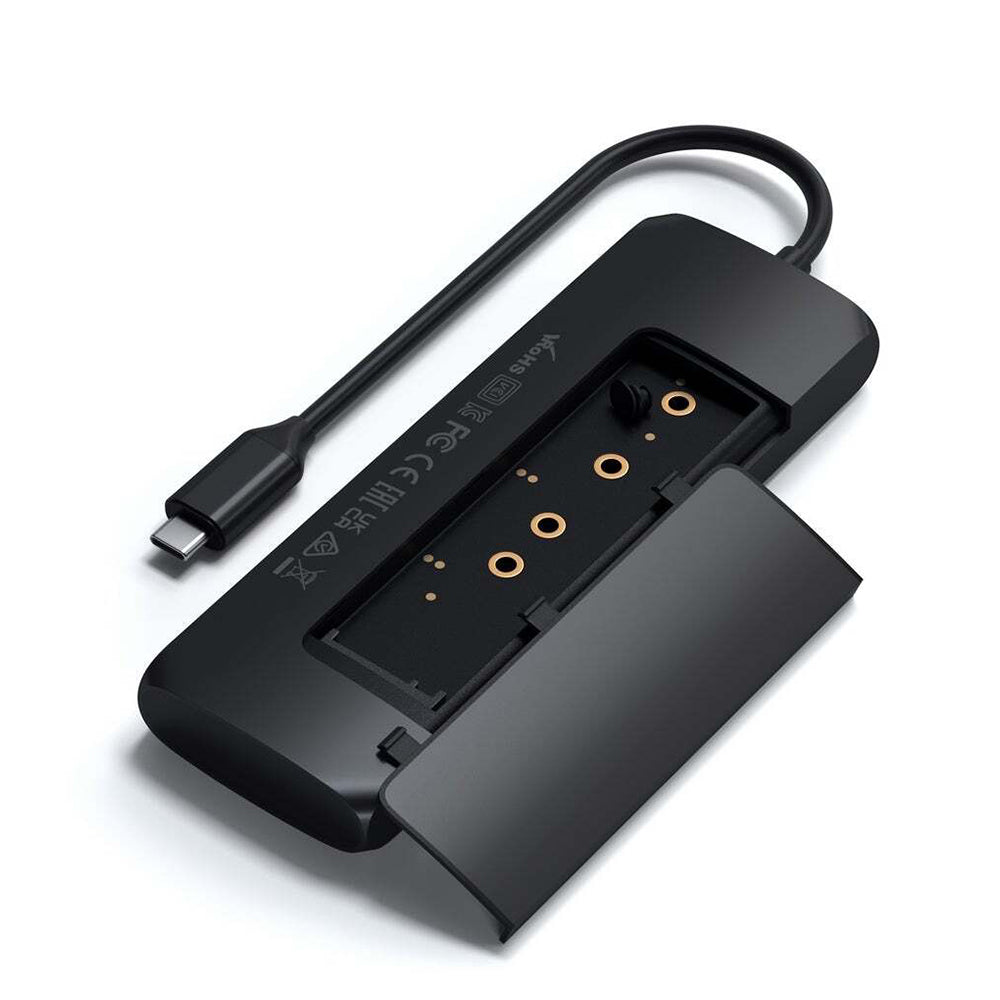 Satechi Hybrid Black USB-C Male To Female Multiport Hub Adapter w/ SSD Enclosure — image 3