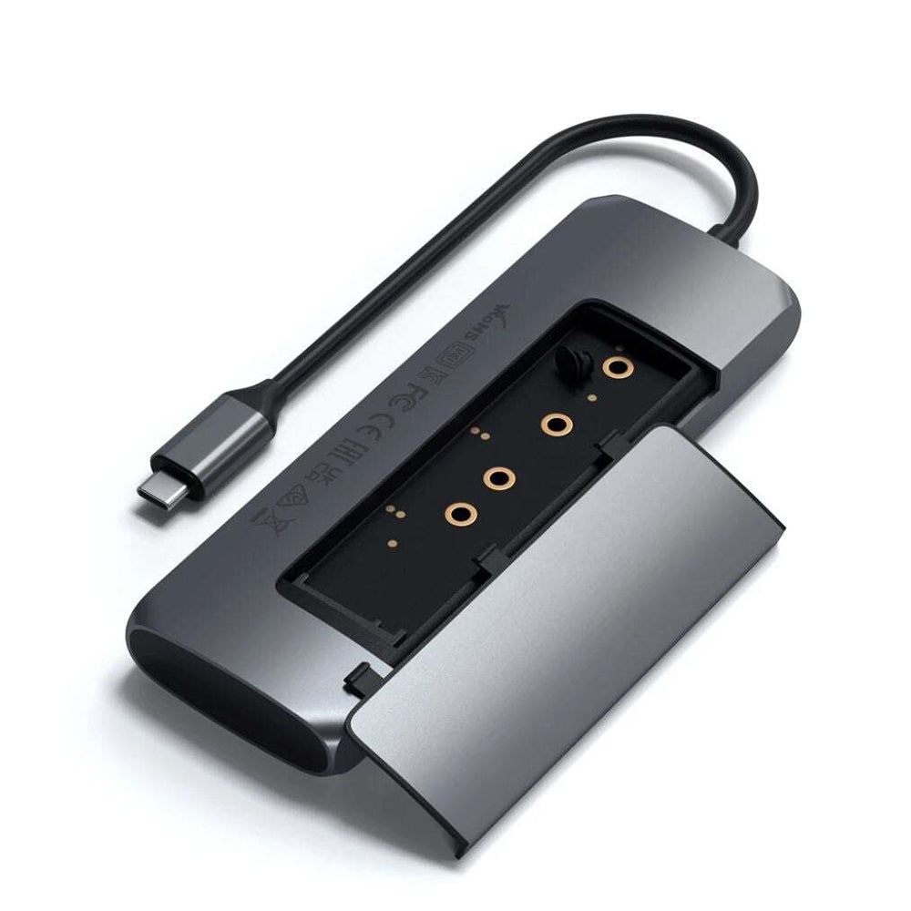 Satechi Hybrid Space Grey USB-C Male To Female Multiport Adapter w/SSD Enclosure — image 6