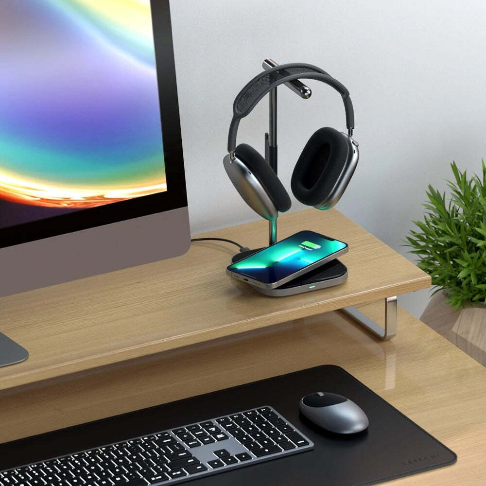 Satechi Headphone Stand 2-in-1 w/ Wireless Charger for Airpods Pro/Max/iPhone 13 — image 5