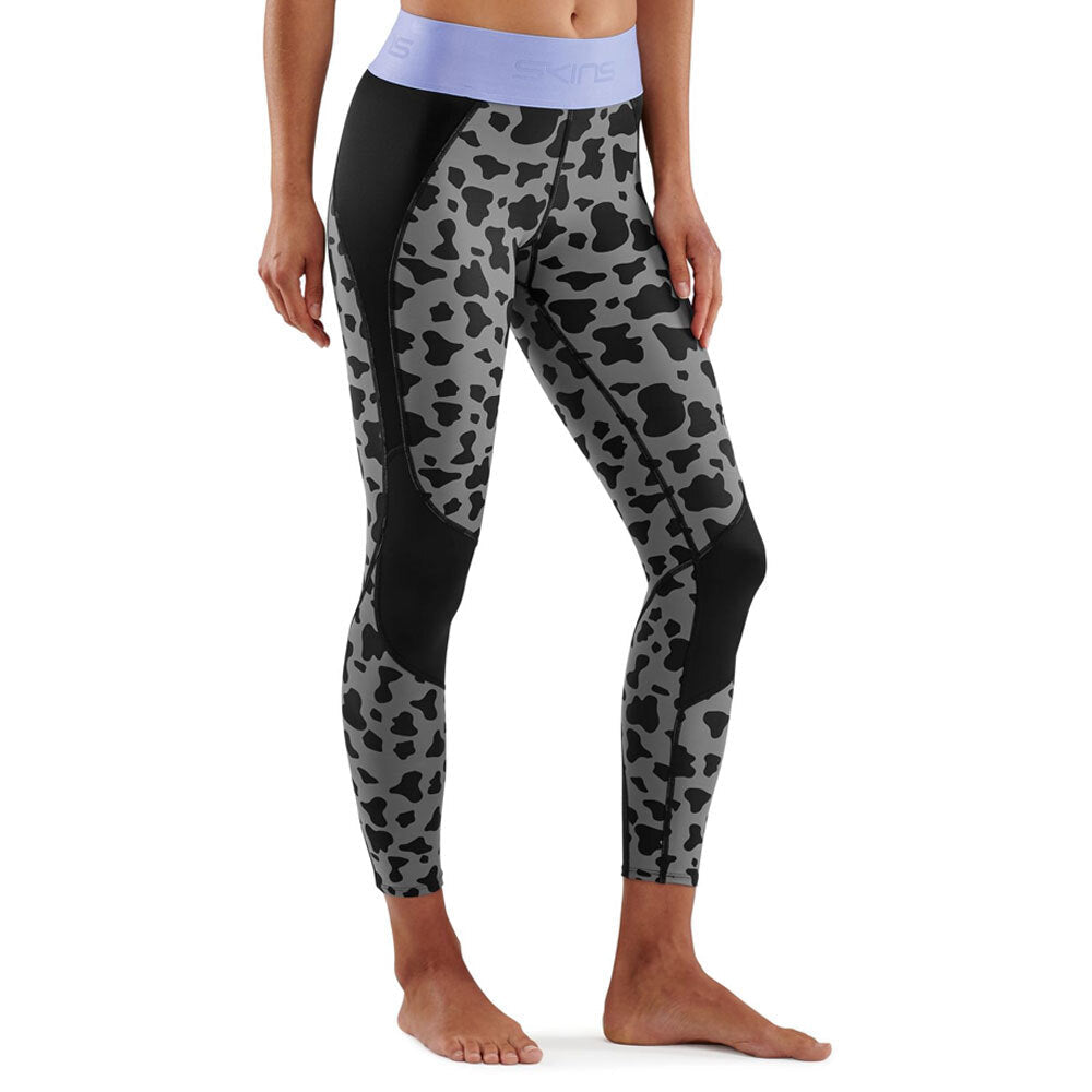 Skins Compression Series 3 Women's L 7/8 Long Tights Activewear Animal Black — image 3