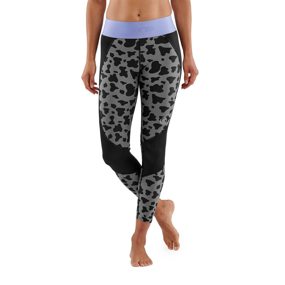Skins Compression Series 3 Women's M 7/8 Long Tights Activewear Animal Black — image 4