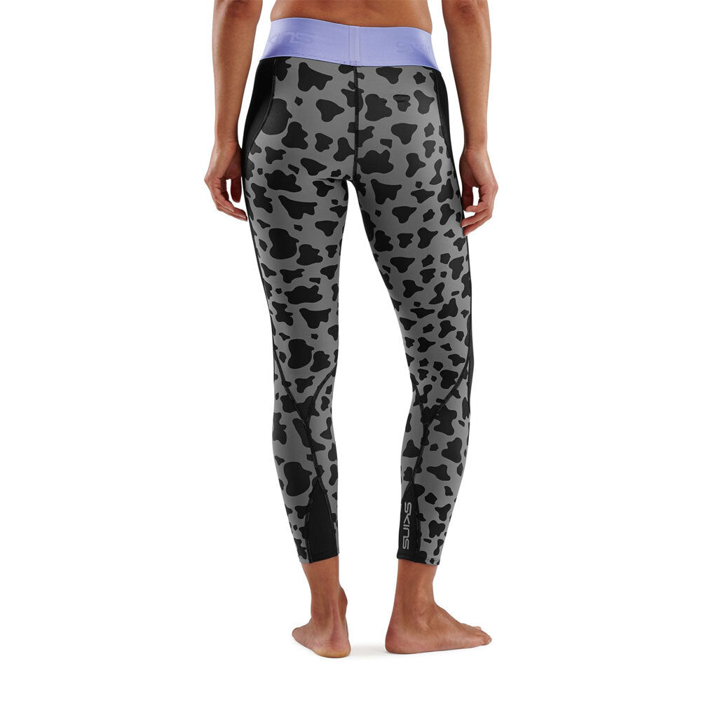 Skins Compression Series 3 Women's S 7/8 Long Tights Activewear Animal Black — image 5