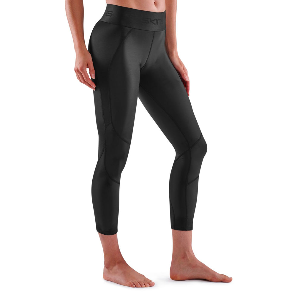 Skins Compression Series-3 Womens L 7/8 Long Tights BLK Gym/Fitness/Yoga/Sport — image 3