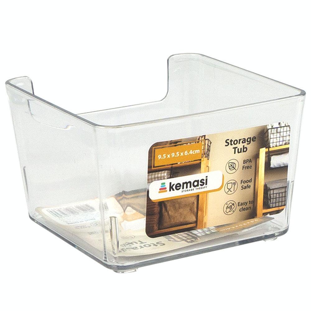 Kemasi Clear Pantry Storage Organisation Tub 9.5cm