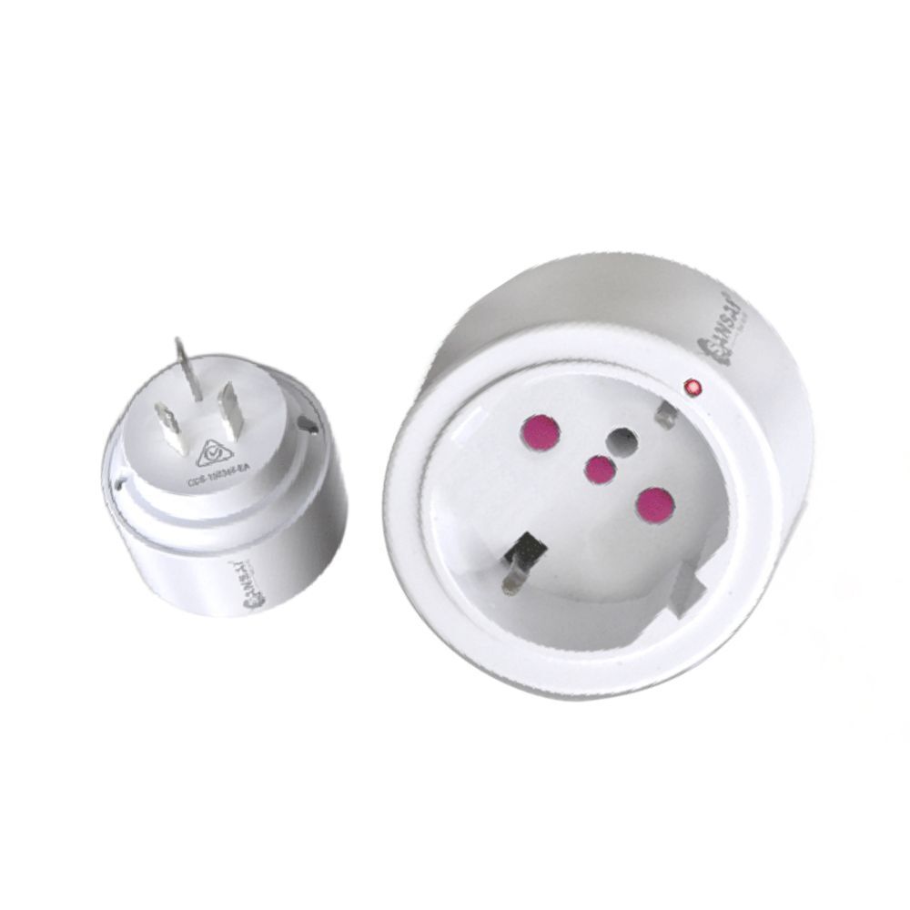 Sansai White Travel Adaptor Power Plug Outlet Adapter Europe Asia Italy to AU NZ — image 3