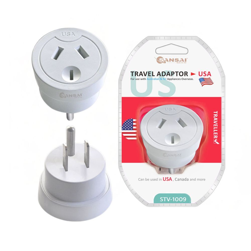 Sansai Australia/NZ Travel Adaptor STV-1009 240V f/ US/USA/Canada/United States — image 2