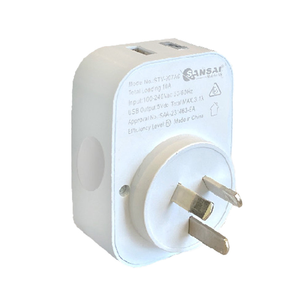 Sansai Worldwide Travel Power Adaptor Usb-c+a Uk/usa to AU/NZ Plug (2 Pack) — image 4