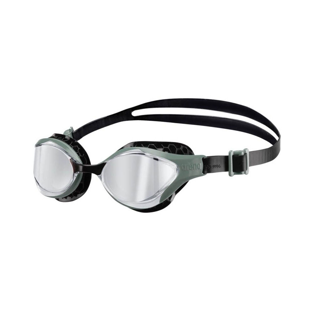 Arena Silver/Dark Olive Air-Bold Swipe Mirror Goggles Swimming Eye Protection