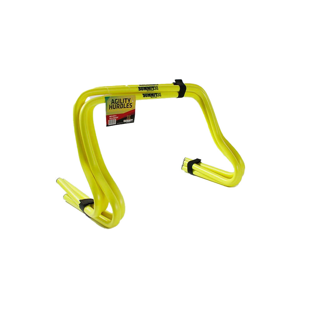 Summit Global Agility Hurdles 30cm Soccer/Football Training Tools Yellow (4 Pieces)