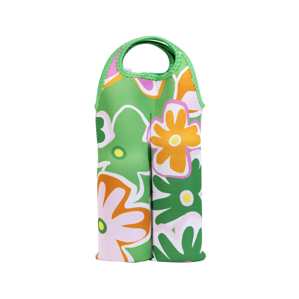 Splosh 9x34cm Green Summer Pop Neoprene Insulated Wine Cooler Bottle Holder