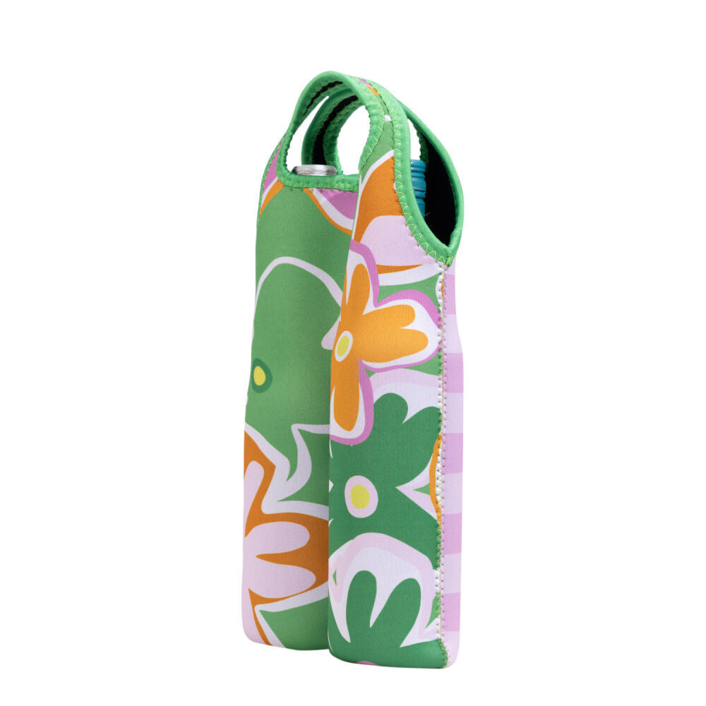 Splosh 9x34cm Green Summer Pop Neoprene Insulated Wine Cooler Bottle Holder — image 2