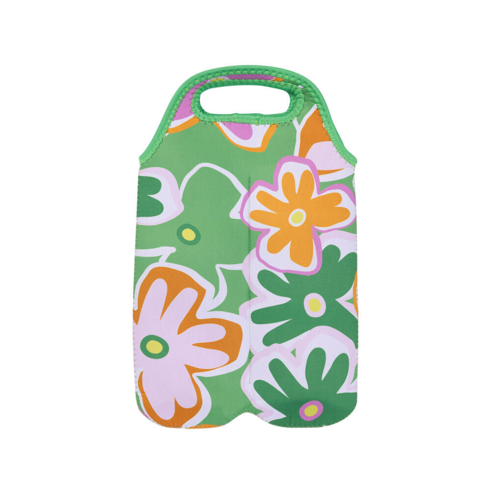 Splosh 9x34cm Green Summer Pop Neoprene Insulated Wine Cooler Bottle Holder — image 4