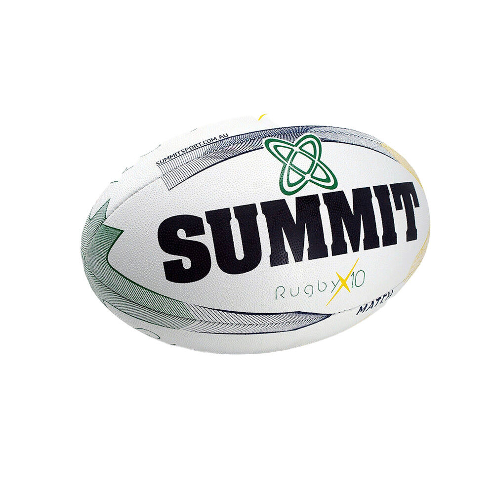 Summit Global X10 Durable Professional Rugby Match Union Ball Size 5 White