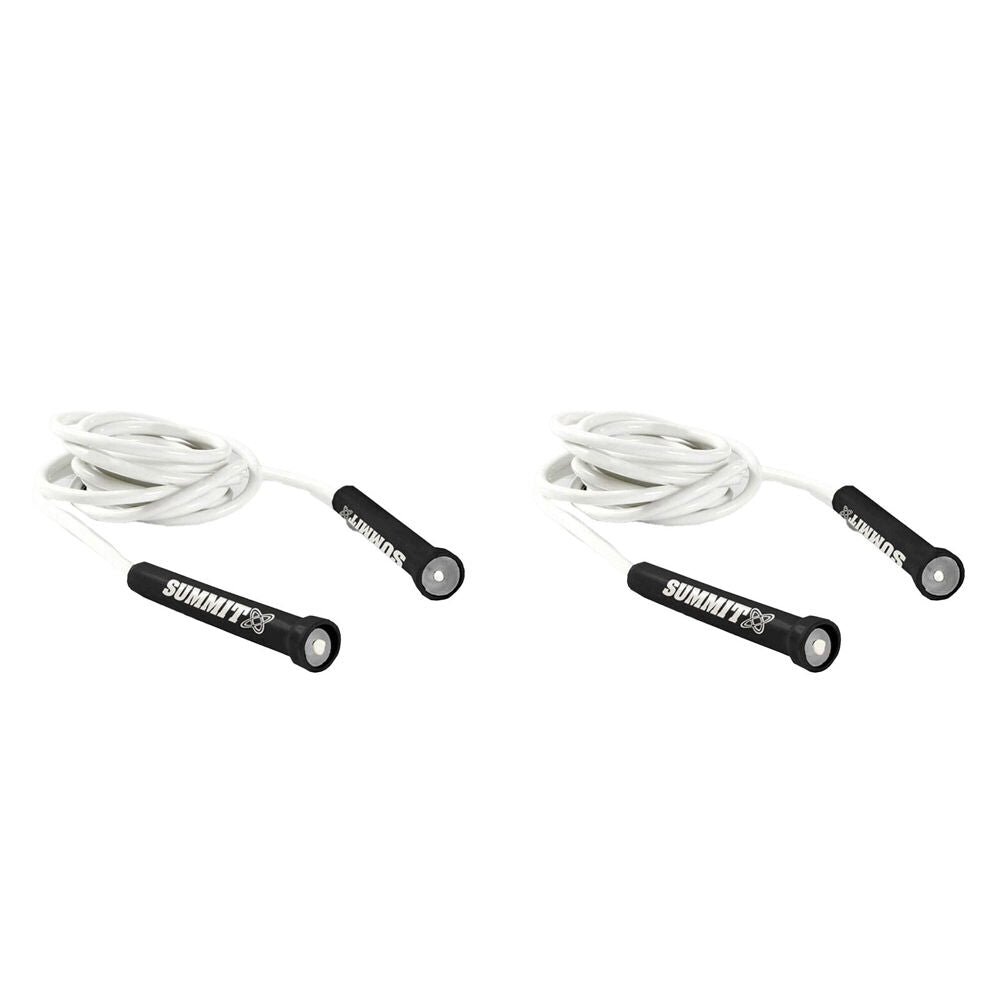 Summit Global Durable Fitness Skipping Jumping Training Rope 4.5m Black (2 Pack)