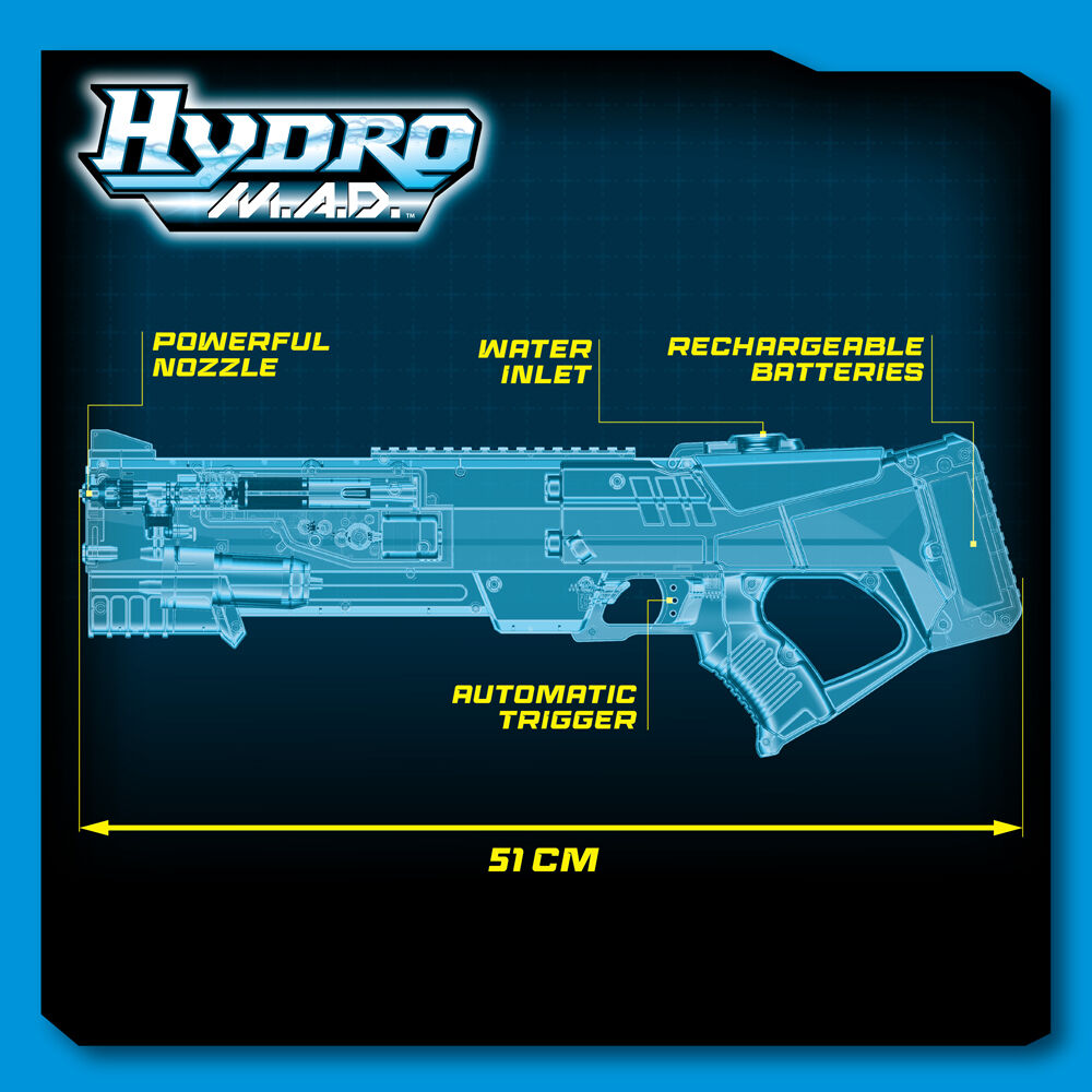 Silverlit Hydro MAD E-Power Water Blaster Kids Outdoor Toy Gun 8y+ Assorted — image 7
