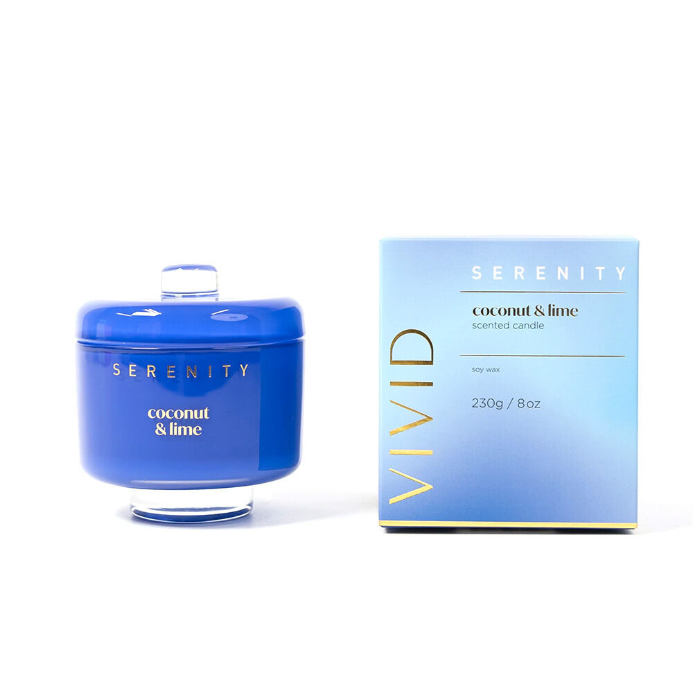 Serenity 230g Vivid Coconut and Lime Scent Home Fragrance Candle Jar