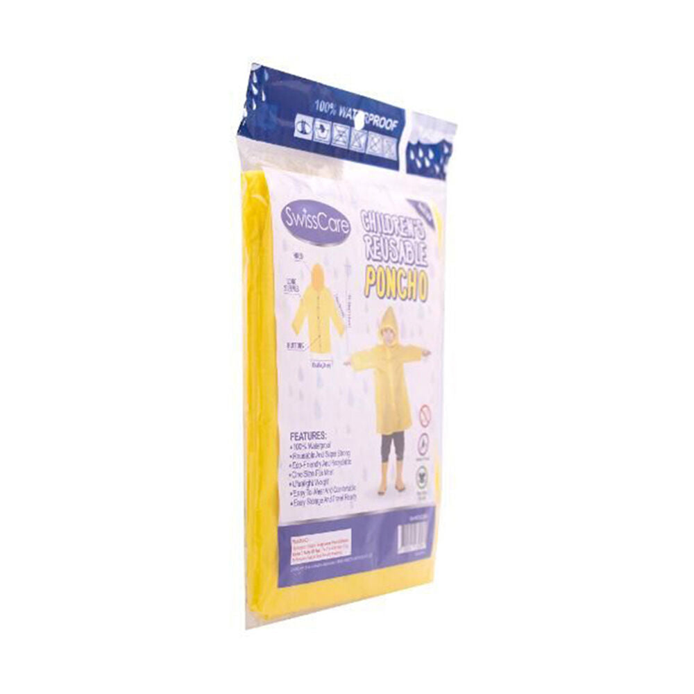 Swisscare Reusable Kids Waterproof Rain Coat Jacket Yellow Assorted (12 Pack) — image 2