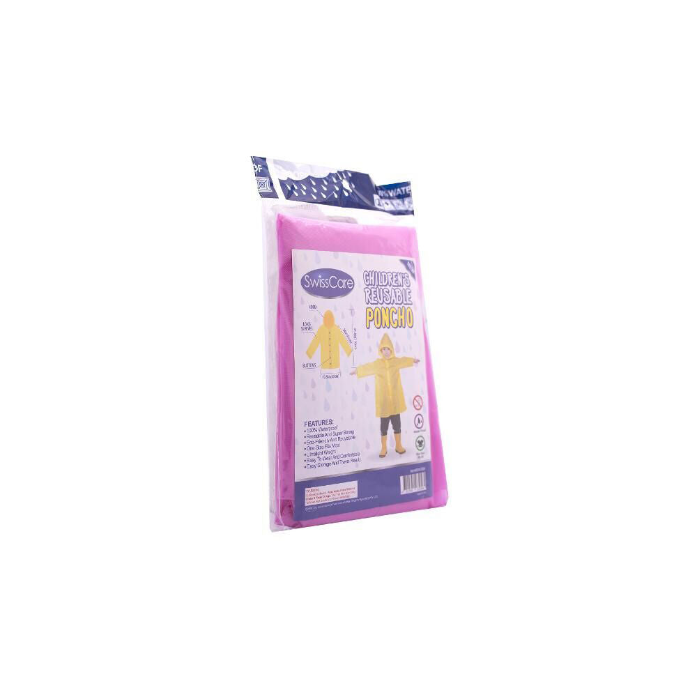 Swisscare Reusable Kids Waterproof Rain Coat Jacket Yellow Assorted (12 Pack) — image 5