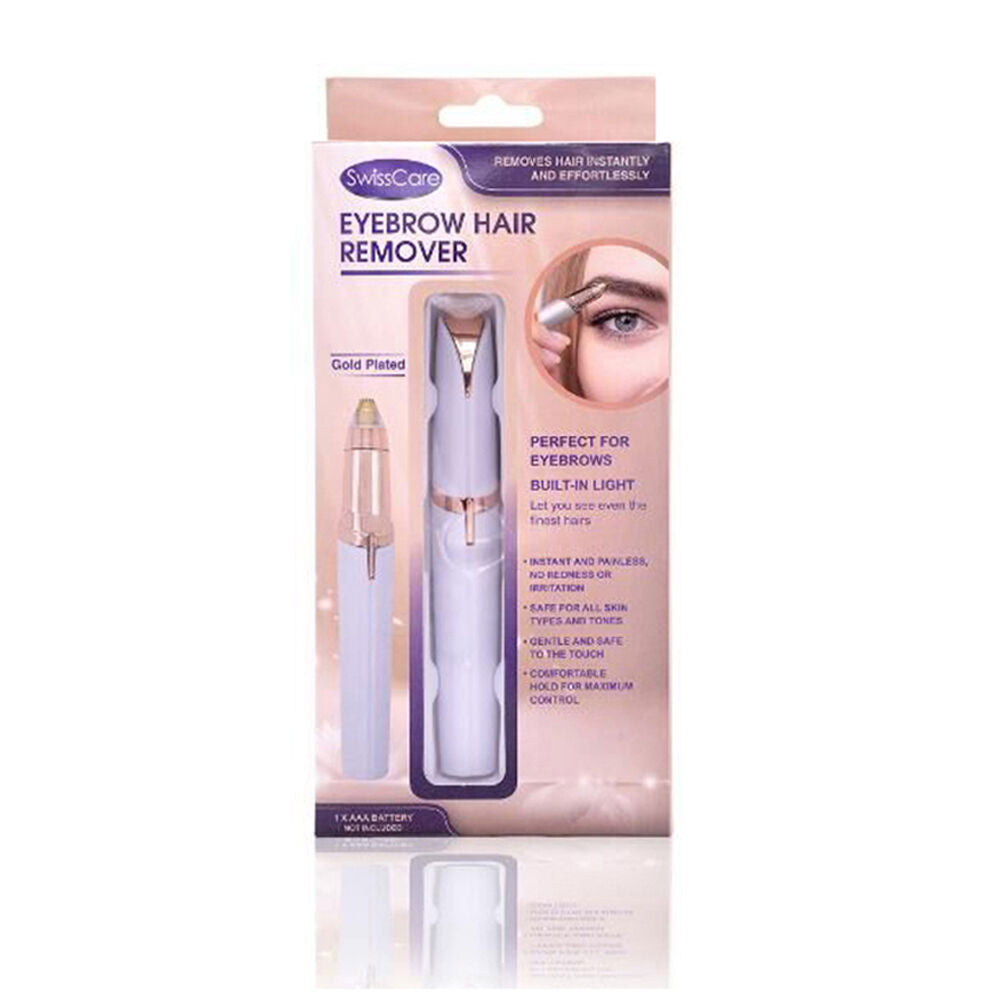 Swisscare Gold Plated Cordless Electric Eyebrow Hair Remover Trimmer