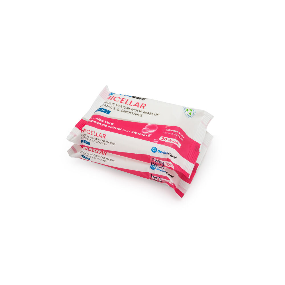 Swisscare 3-in-1 Makeup Remover Soft Micellar Wipes w/ Aloe Vera (40 Pieces) — image 2
