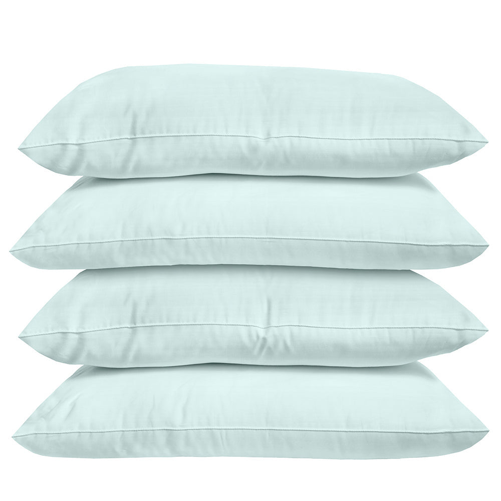 Bambury Plain Dyed Standard Pillowcase Sea Foam Cotton Woven Home Decor (4 Pieces)