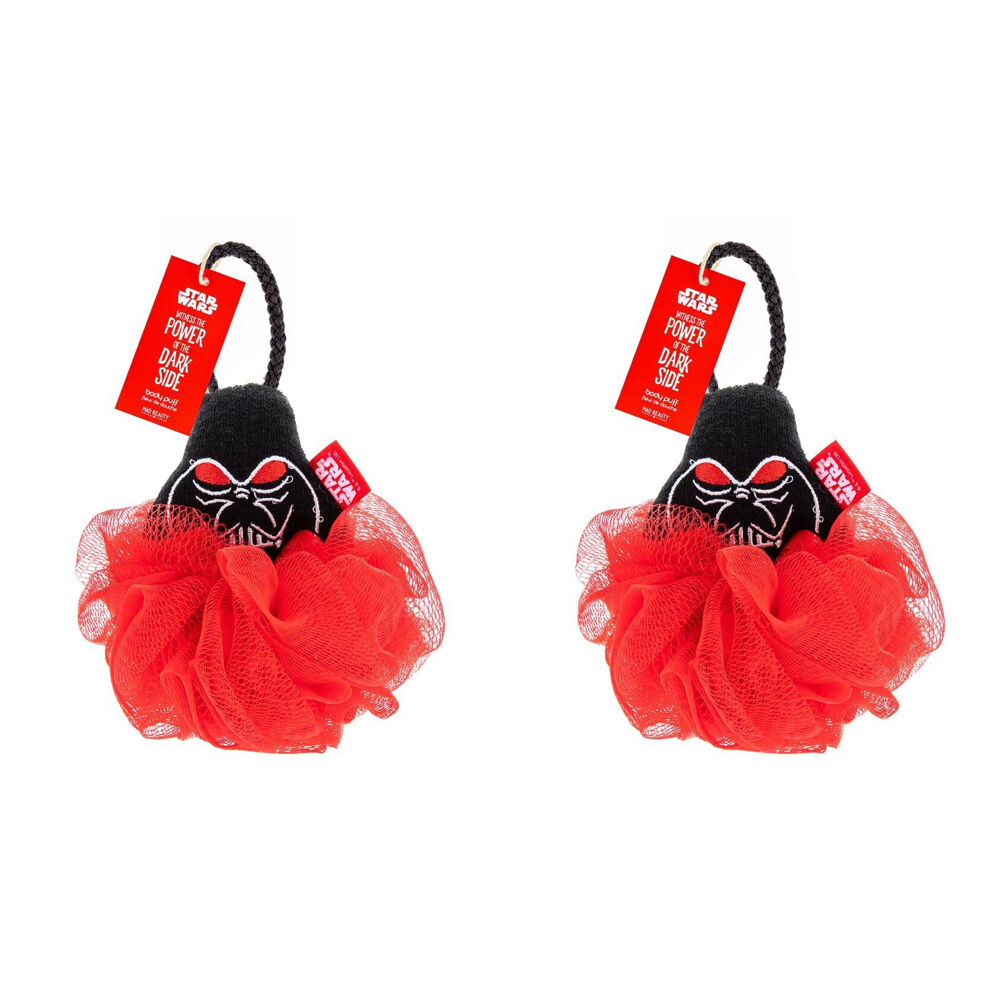 Star Wars Dark Side Darth Vader Shower Loofah Body Cleansing Puff Red (2 Pack)