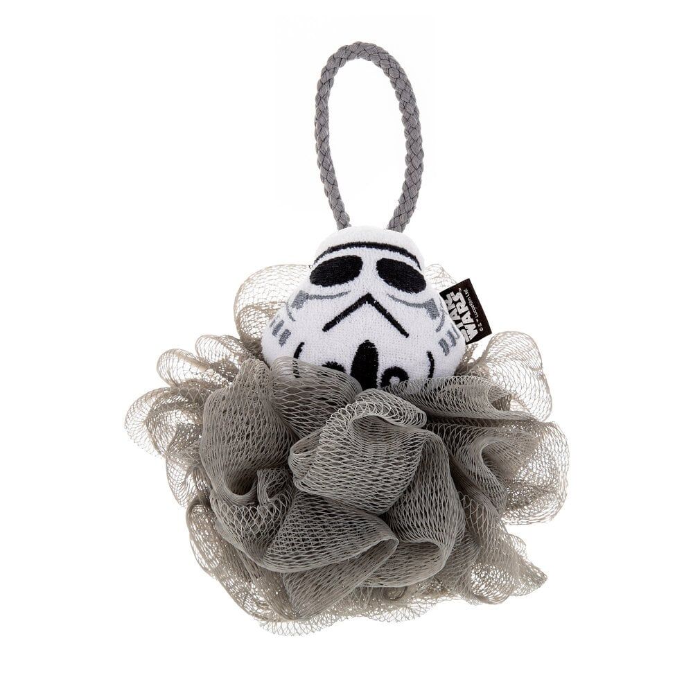 Star Wars Dark Side Storm Trooper Shower Loofah Body Cleansing Puff Grey (2 Pack) — image 3