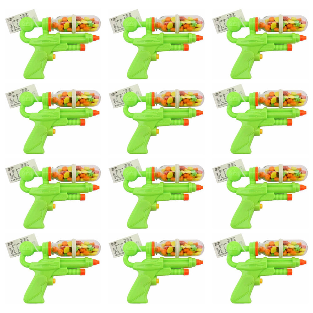 Kids/Children Super Water Pistol Gun Play Toy w/ Candy 25g Assorted (12 Pack)
