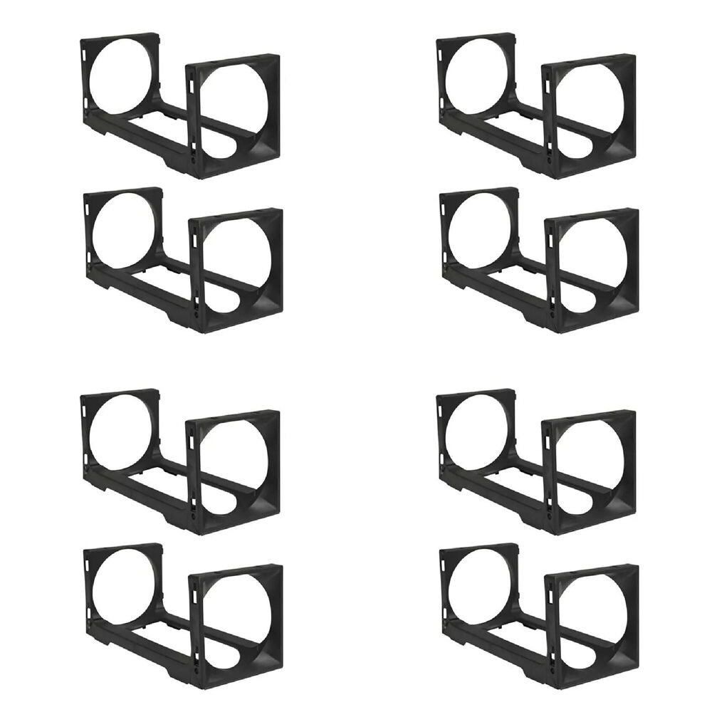 Stakrax Wall Mounted Modules Barware Wine Rack Organiser 24x10.5cm Black (8 Pieces)