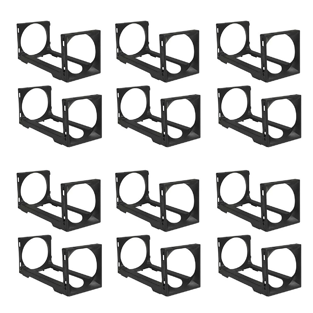 Stakrax Wall Mounted Modules Barware Wine Rack Organiser 24x10.5cm Black (12 Pieces)